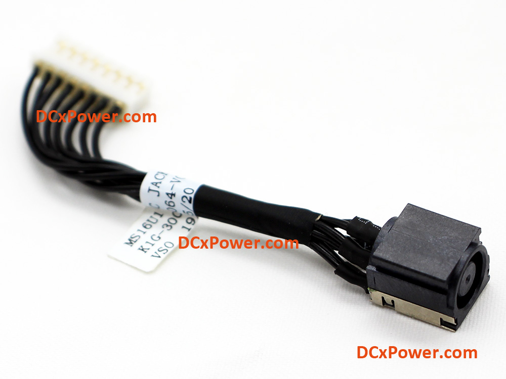 (image for) K1G-3008064-H39 K1G-3008064-V03 K1G3008064V03 MS16U1 8-Wire 8-Pin for MSI Power Jack DC IN Cable Charging Port Socket Connector DC-IN Wire Harness