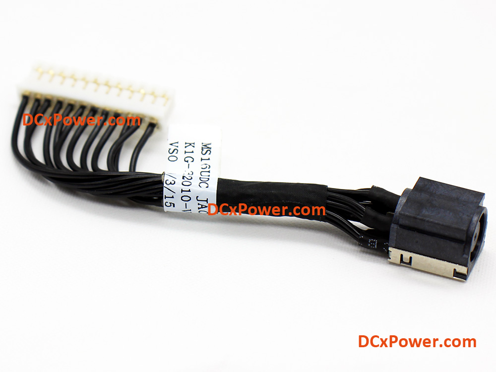 (image for) K1G-3012010-H39 K1G-3012010-V03 K1G3012010V03 MS16U1 12-Wire 12-Pin for MSI Power Jack DC IN Cable Charging Port Socket Connector DC-IN Wire Harness