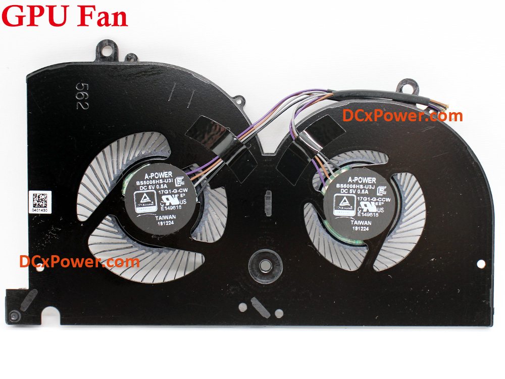 CPU GPU Fan for MSI MS-17G1 MS-17G2 P75 Creator GS75 Stealth 8SD 8SE ...