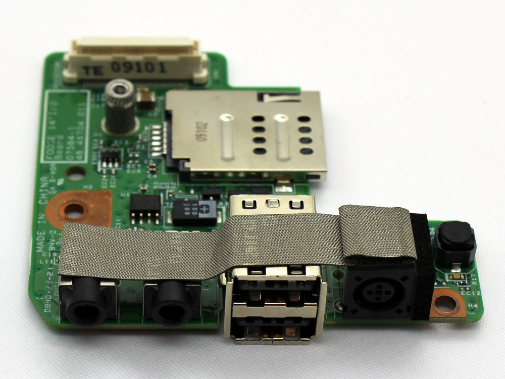 (image for) Dell Latitude E5400 07584-1 48.4X704.011 C959C 10708-1 M09-F1 48.4X716.011 0C959C DC Power Jack Socket Connector USB Audio Port Power Button IN Charging I/O Board