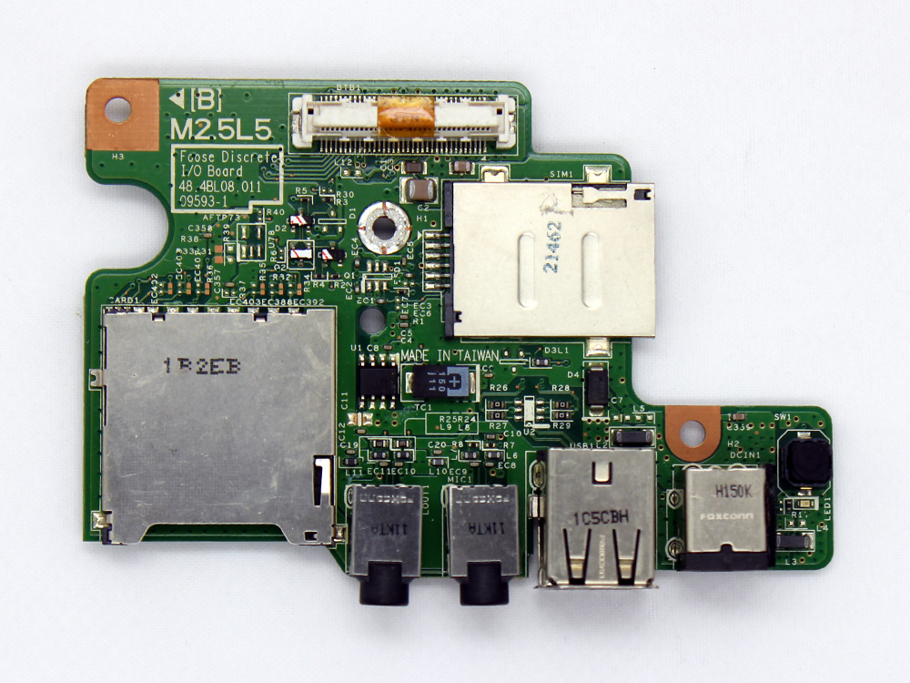 (image for) Dell Latitude E5400 M25L5 48.4BL08.011 48.4BL03.011 09593-1 DC Power Jack Socket Connector USB Audio Port Power Button IN Charging I/O Board