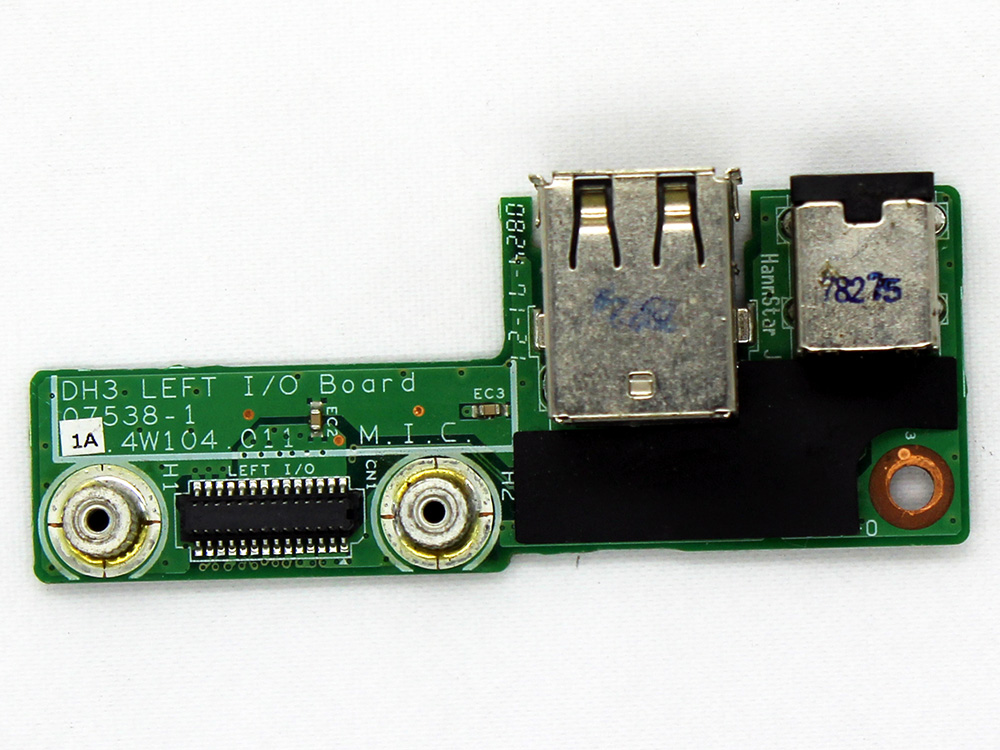 (image for) Dell XPS M1530 DH3 LEFT I/O Board 07538-1 48.4W104.011 DC Power Jack Socket Connector USB Port IN Charging Board